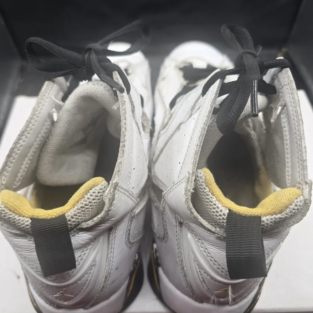 Jordan White and Gold Sneakers‎